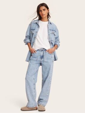 Women's Mid-Rise Drawstring
Baggy Jeans - Parke x Target Light
Wash